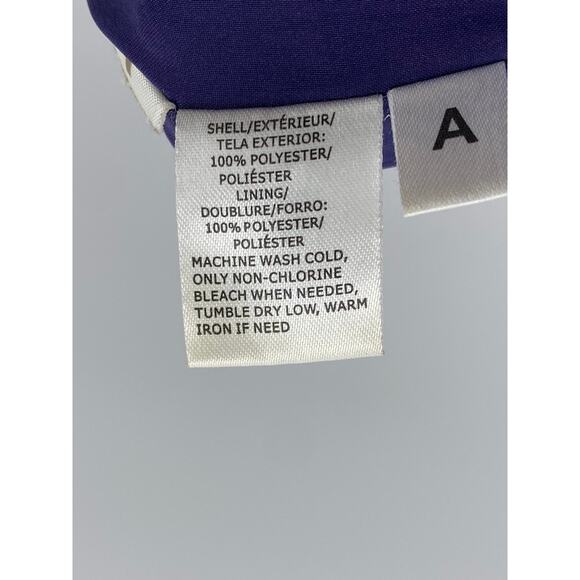 ANN TAYLOR LOFT Women's Purple Pleated Pull-On Sheer A-Line Midi Skirt SZ M - Picture 8 of 10